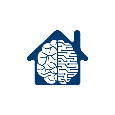 Yaratıcı beyin logosu tasarımı. Fikir kavramını düşün. Beyin fırtınası gücü düşünen beyin Logotype simgesi.