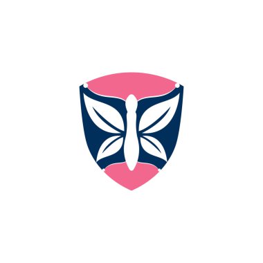 Kelebek vektör logo tasarımı. Güzellik salonu vektör logosu yaratıcı illüstrasyon.