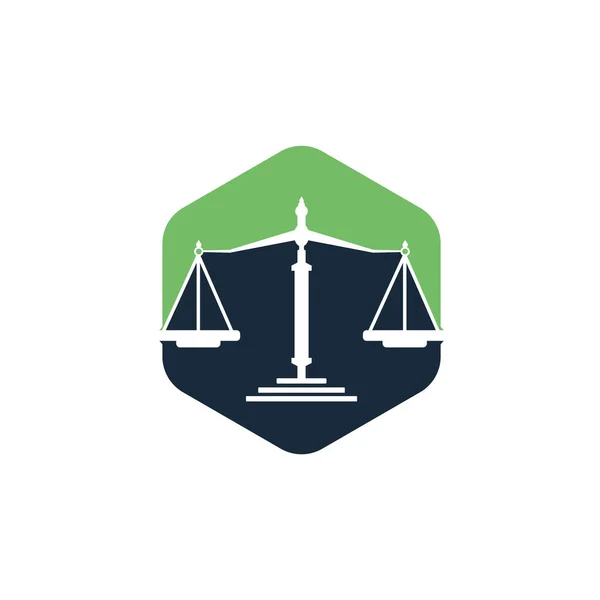 Law Attorney Logo Design Návrh Loga Právnické Firmy Kancelářských Vektorů — Stockový vektor