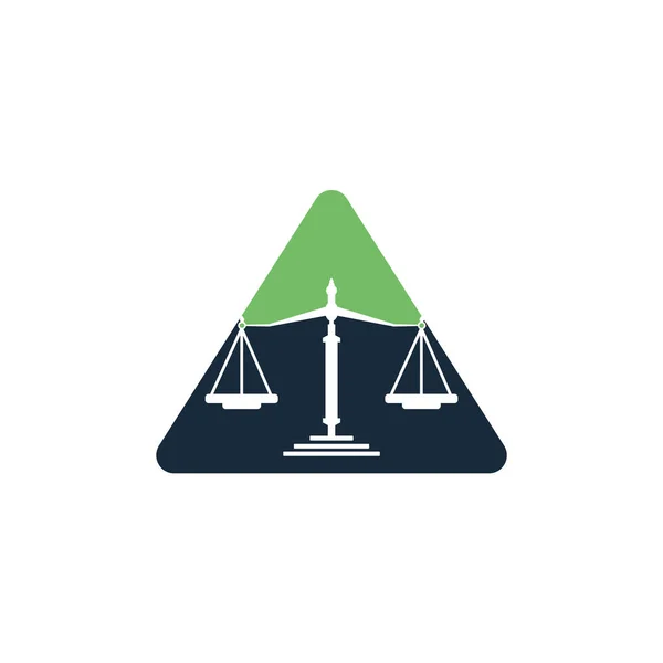 Vecteur Conception Modèle Logo Loi Triangle Droit Avocat Logo Design — Image vectorielle