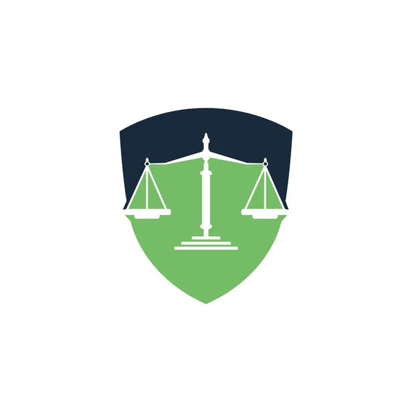 Shield Law Logo Template Design Vector Recht Und Rechtsanwälte Logo — Stockvektor