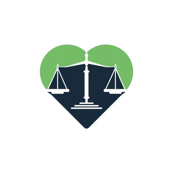 Aşk Hukuku Logosu Şablon Tasarım Vektörü Hukuk Avukat Logosu Tasarımı — Stok Vektör