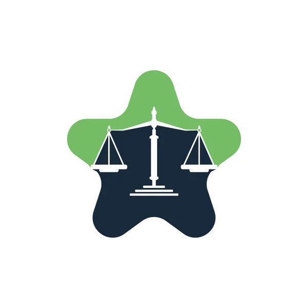 Star Law Logo Template Design Vector Law Attorney Logo Design — Stock Vector