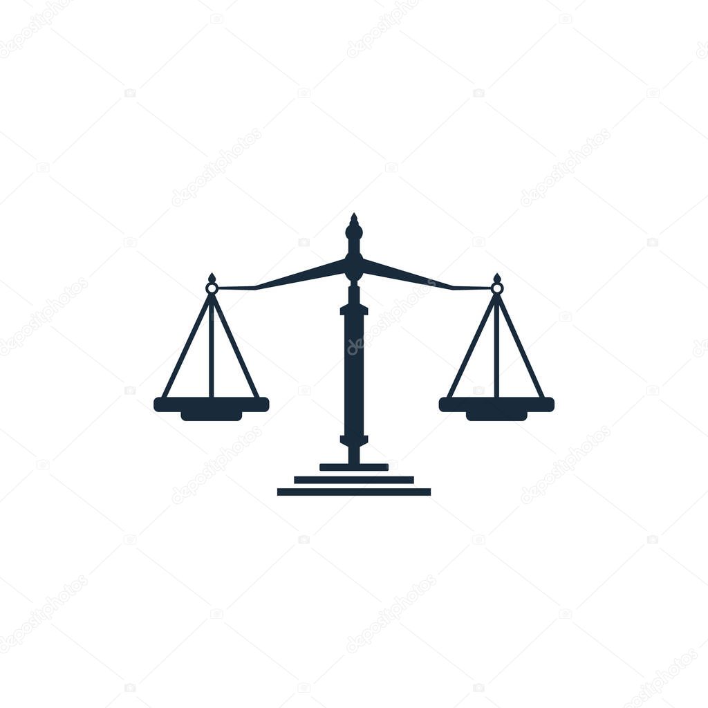 Law and Attorney Logo Design. Law firm and office vector logo design.