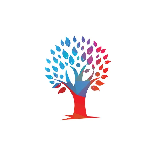 Logo Stromových Lidí Návrh Loga Zdravých Lidí Ikona Loga Lidského — Stockový vektor