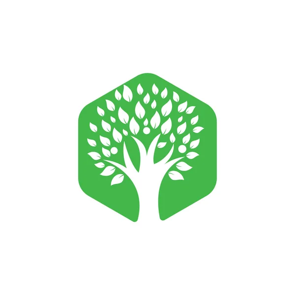 Logo Gente Del Árbol Diseño Logotipo Personas Saludables Icono Logotipo — Vector de stock