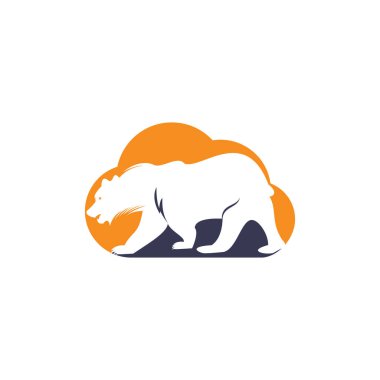 Bulut Logosu Simgesi Tasarım Vektörü. Bears Logo Konsepti. Simge Sembolü.