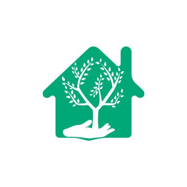 El ağacı ve logo tasarımı. Doğal bakım logosu. Spa logosu. Güzellik salonu veya yoga logosu.