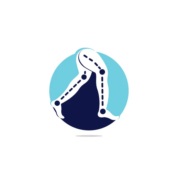 Wzornictwo Logo Protezy Nóg Projekt Wektora Kliniki Ortopedycznej Fizjoterapeutycznej — Wektor stockowy