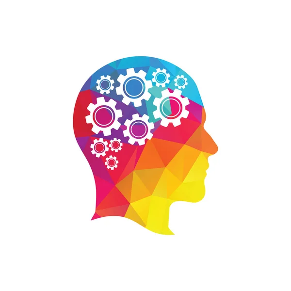 Tecnologia Human Head Logo Icon Design Digital Cabeça Humana Forma — Vetor de Stock