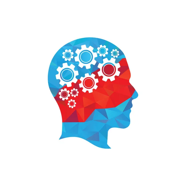 Technologie Human Head Logo Icon Design Numérique Tête Humaine Forme — Image vectorielle
