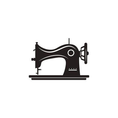 Elle dikiş makinesi vektör simgesi. Beyaz arkaplanda izole edilmiş web tasarımı için elle dikiş makinesi simgesinin basit çizimi.