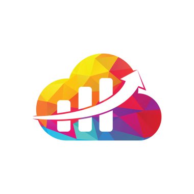 Bulut İş Finansmanı Logosu vektör simgesi tasarımı. İş Mali ve Muhasebe Logosu Tasarım Şablonu.