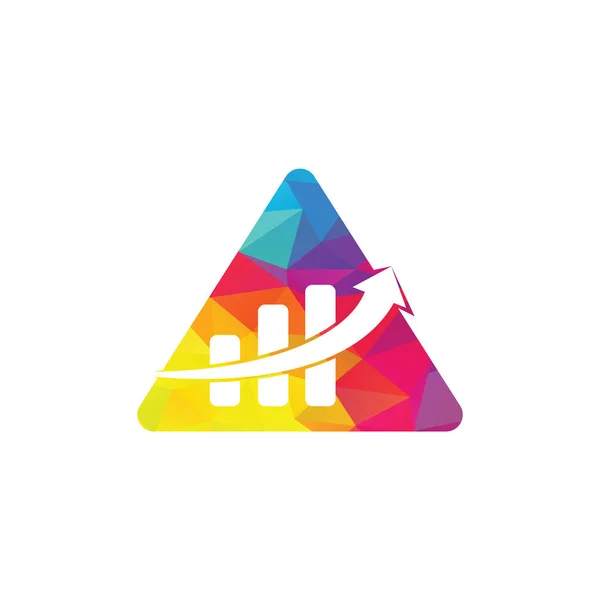 Business Finance Üçgeni Logo Şablon Vektör Simgesi Tasarımı Mali Muhasebe — Stok Vektör