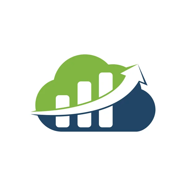 Cloud Business Finance Design Ícone Vetor Modelo Logotipo Business Financial —  Vetores de Stock