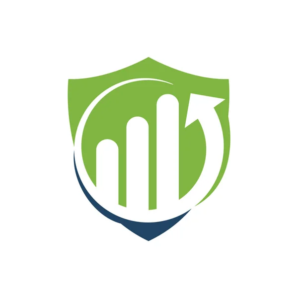 Business Finance Shield Logo模板矢量图标设计 财务和会计标志设计模板 — 图库矢量图片