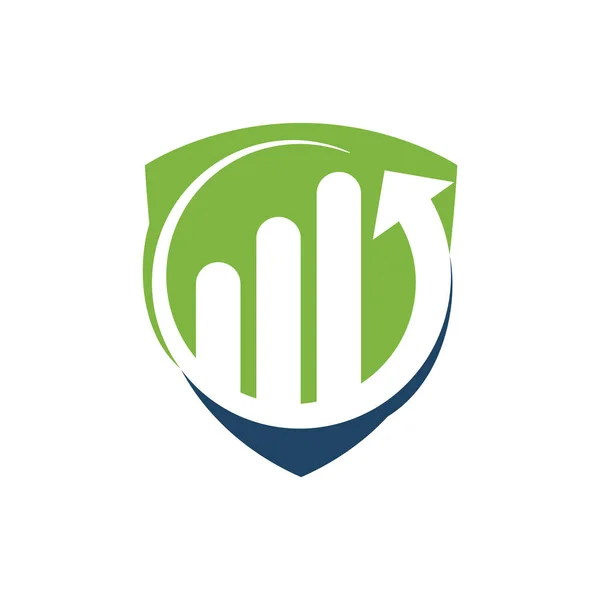 Business Finance Shield Logo Modelo Vetor Ícone Design Business Financial —  Vetores de Stock