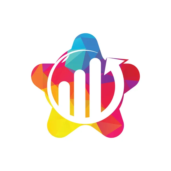 Star Business Finans Logosu Vektör Simgesi Tasarımı Mali Muhasebe Logosu — Stok Vektör