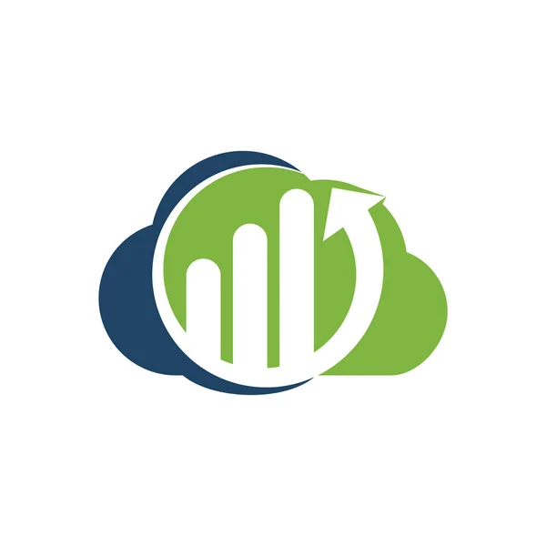 Cloud Business Finance Logo Mall Vektor Ikon Design Affärs Finansiell — Stock vektor