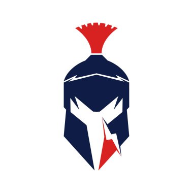 Sparta logosu. Eski Antika Spartalı savaşçı vektör tasarımı