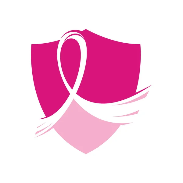 Campagne Mois Sensibilisation Cancer Sein Octobre Contexte Ruban Rose Cancer — Image vectorielle