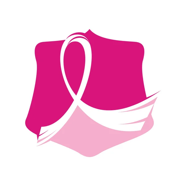 Campagne Mois Sensibilisation Cancer Sein Octobre Contexte Ruban Rose Cancer — Image vectorielle