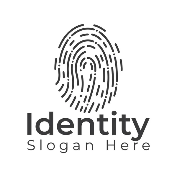 Modèle Vectoriel Empreintes Digitales Identité Logo Design — Image vectorielle