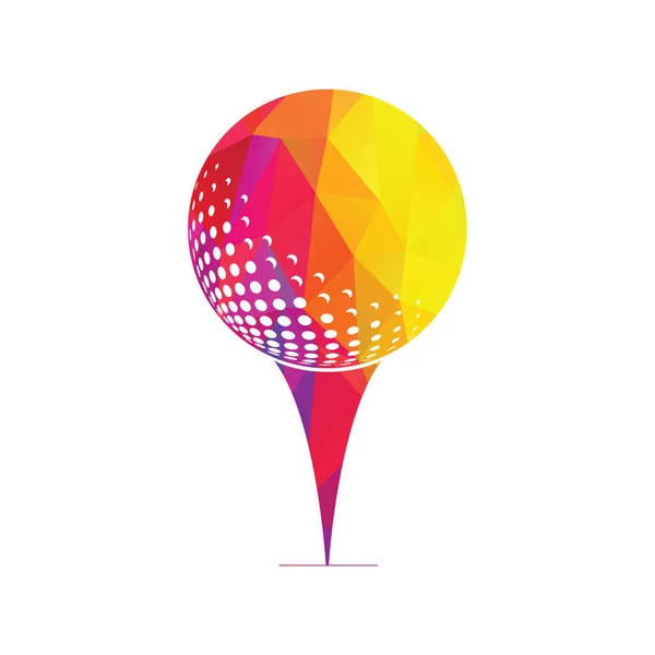 Top tasarımlı golf logosu. Golf ekipmanları şirketleri için kullanılabilir..