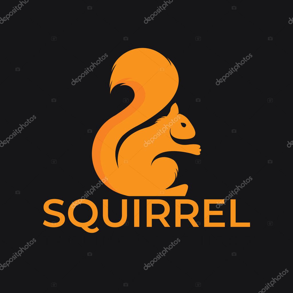 Squirrel logo design template, Vector illustration. Abstract Squirrel vector template design.