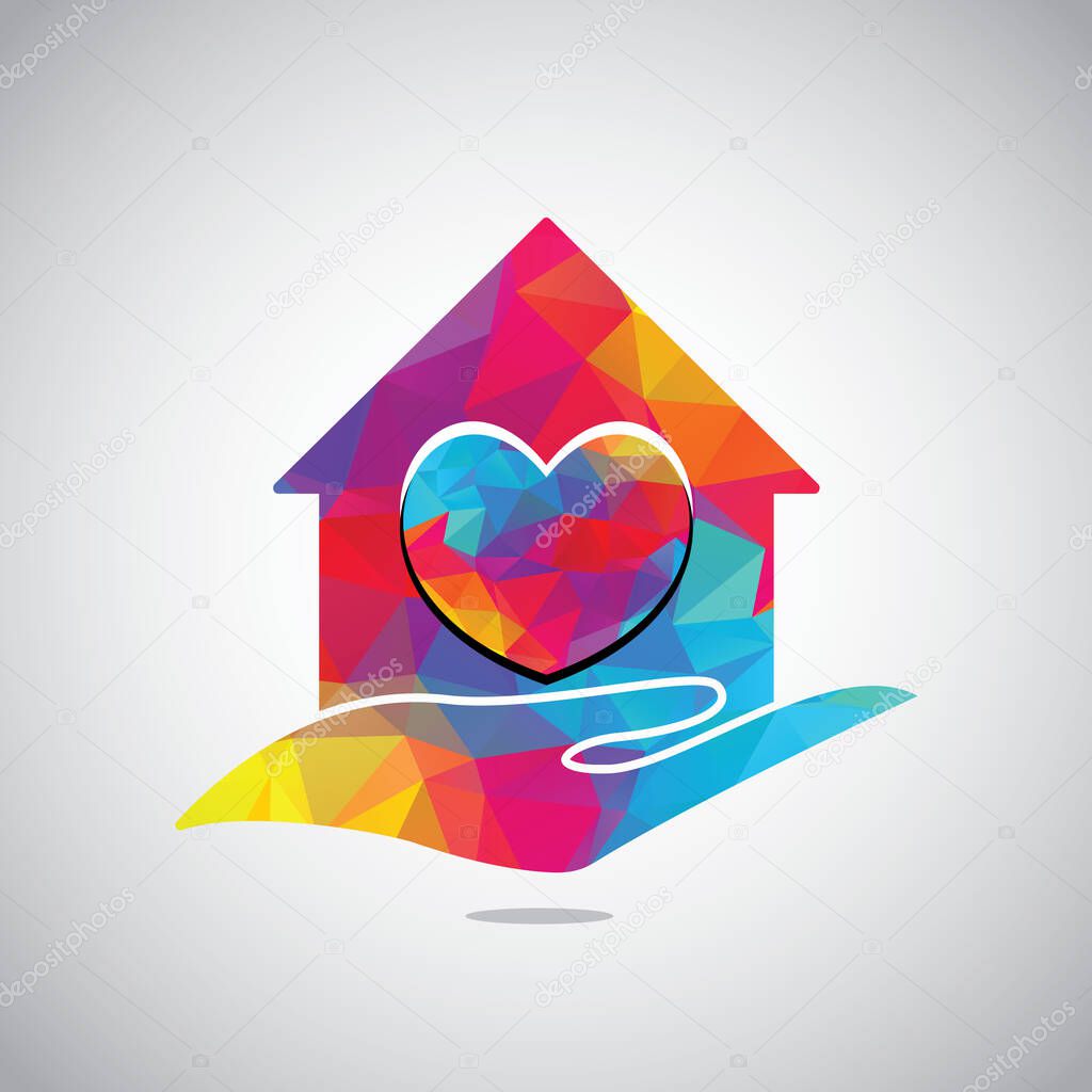 House Care logo designs concept vector, Home and love logo template.
