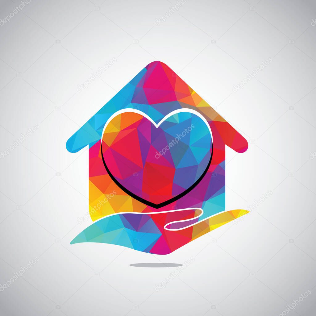 House Care logo designs concept vector, Home and love logo template.