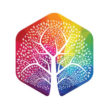 Ağır Yeşil Ağaç Vektör Şablonu Tasarımı. Ağaç Vektörü Tasarımı.