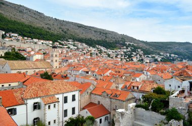 Dubrovnik 'teki Eski Kent' in iç görünümü (Hırvatistan)