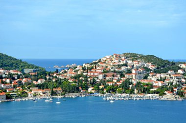 Dubrovnik 'in (Hırvatistan) panoramik görünümü)
