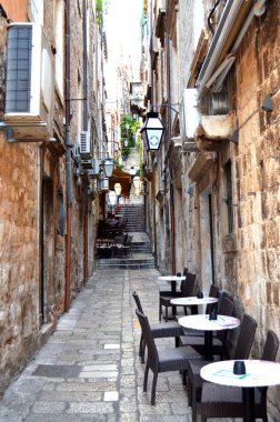 Dubrovnik / Hırvatistan - 10-06-2015 - Eski Şehrin (İmparatorluk Kalesi) İç Görünümü (Koridor))