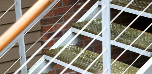 Metal Stairs Residential House Loft Type Rain Lithuania Nid — Stock Photo, Image