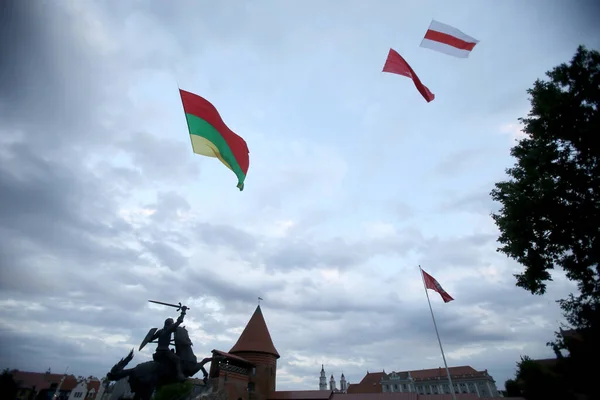 Solidariteit Met Het Wit Russische Volk Werd Naast Het Kaunas — Stockfoto