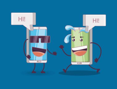 karikatür akıllı telefonlar tasarım