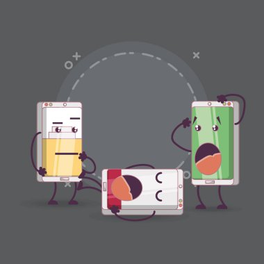 karikatür akıllı telefonlar tasarım