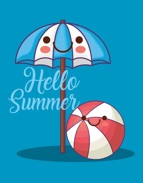 Olá Summer Design — Vetor de Stock