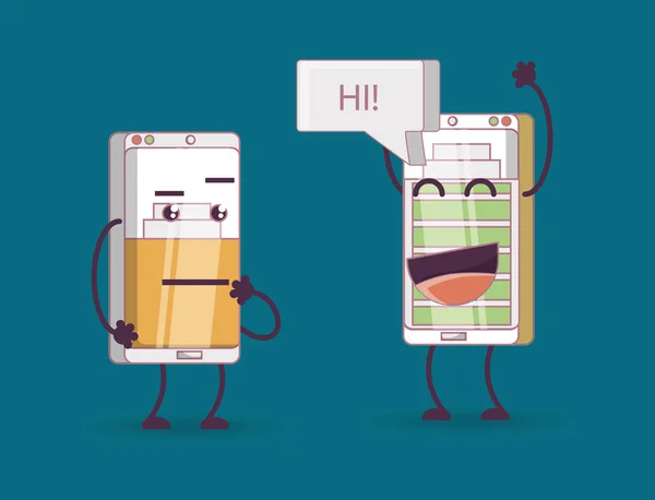 Karikatür akıllı telefonlar tasarım — Stok Vektör
