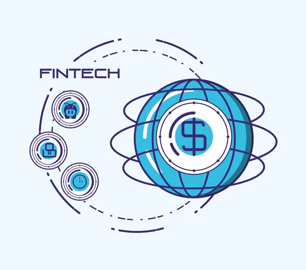 Finanztechnologie-Design — Stockvektor
