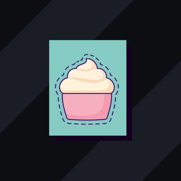 Imagem de ícone de cupcake — Vetor de Stock