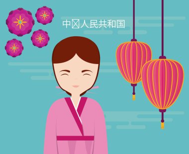 Çinli kız tasarım