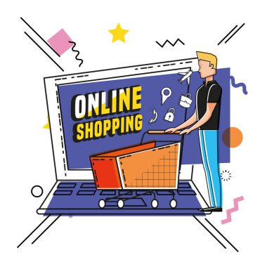 simgeleri çevrimiçi alışveriş ile karakter adam