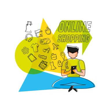 simgeleri çevrimiçi alışveriş ile karakter adam