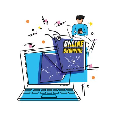 simgeleri çevrimiçi alışveriş ile karakter adam