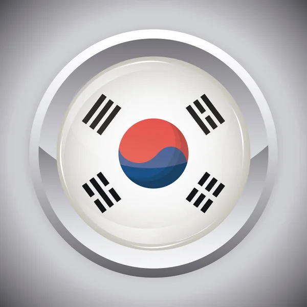 Dél-korea-design — Stock Vector
