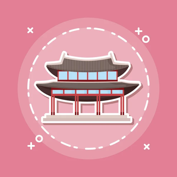 Asia Diseño de edificios — Vector de stock