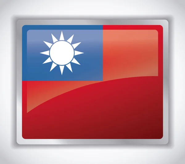 Taiwan flag design — Stock Vector
